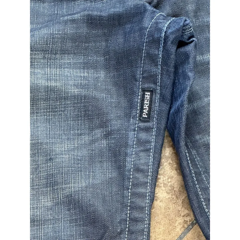 Vintage Y2K Parish Nation‎ Selvedge Baggy Loose Jeans Mens 38x32 Hip Hop 90s